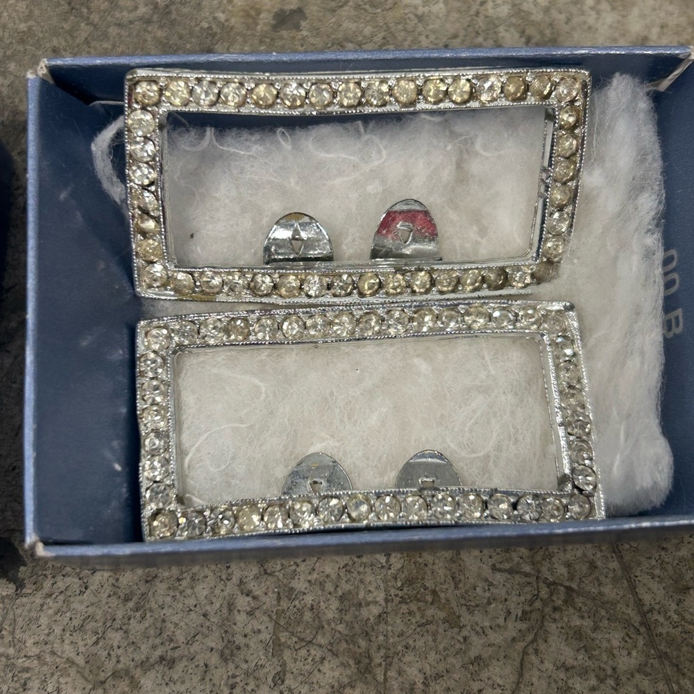 Sparkling Rectangular Rhinestone Shoe‎ Clips